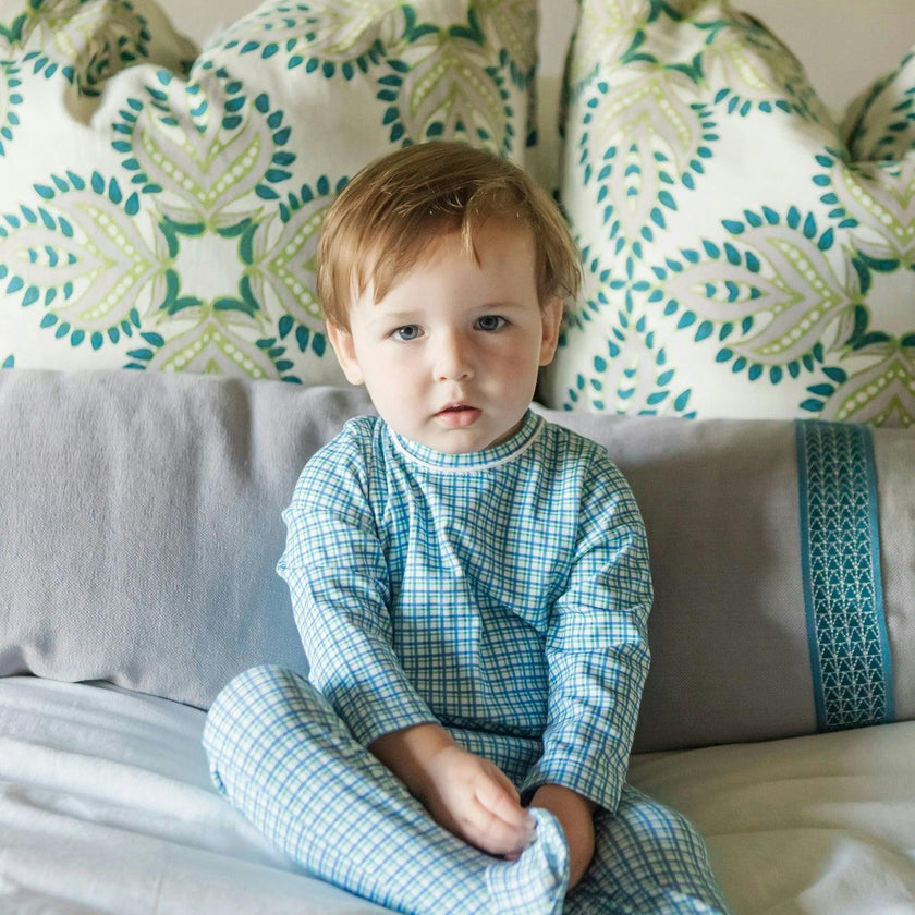 Preston Boys' Romper Hampton Plaid