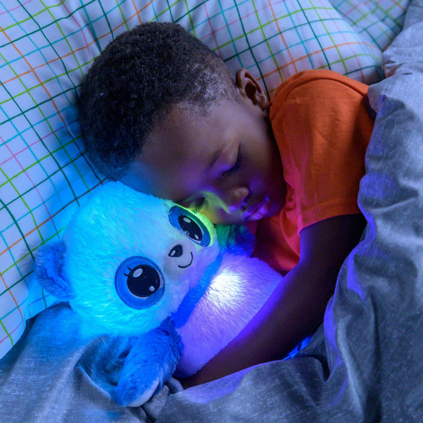 Happy Nappers: Lullabrites - Musical Light Up Bedtime Plush - White & Black