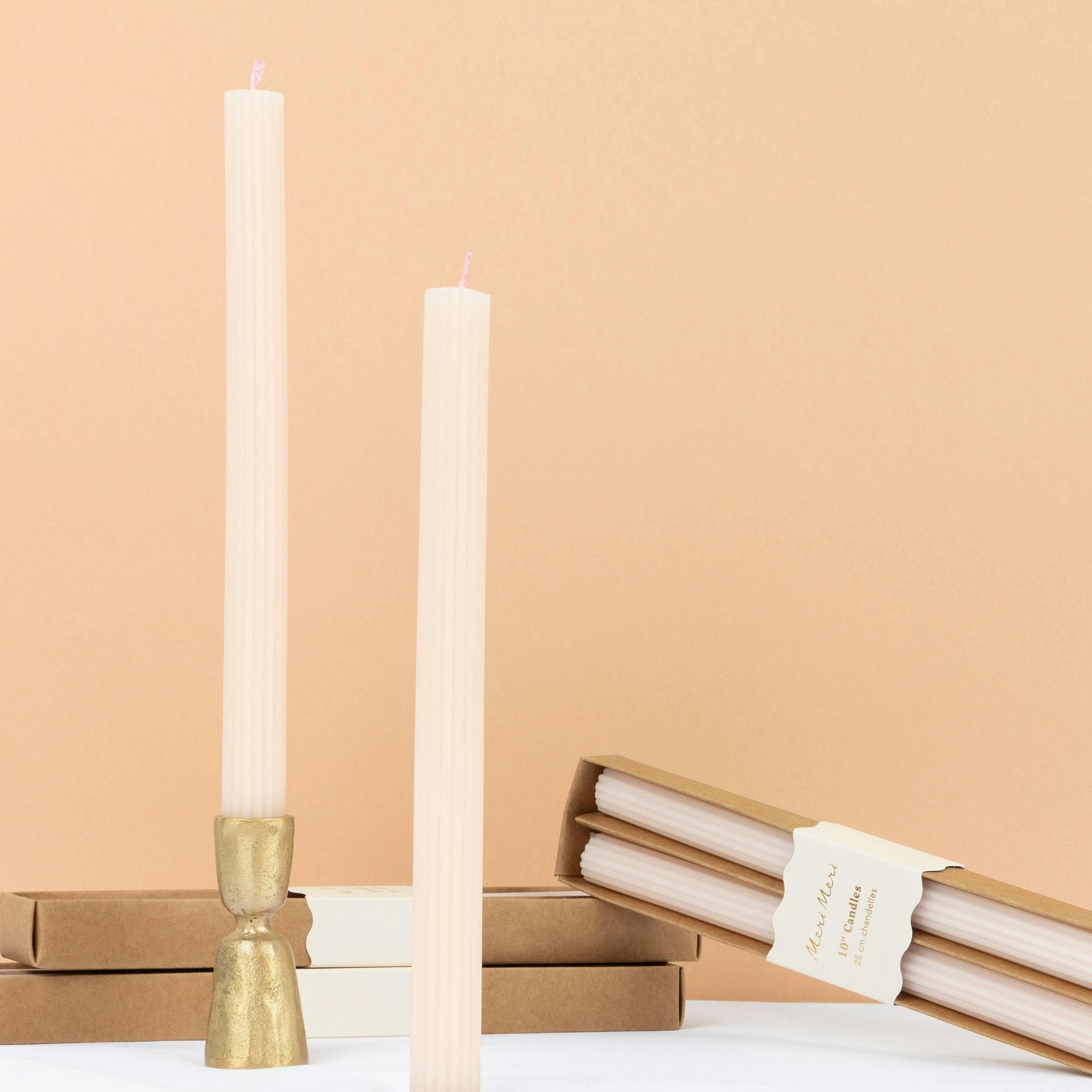 Ballet Slipper Pink Table Candles