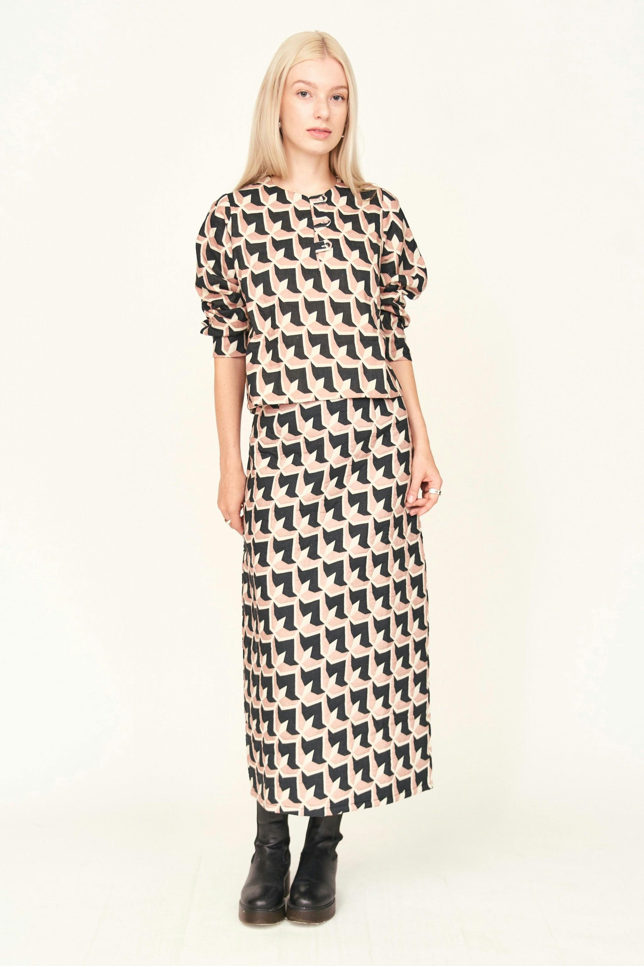 Lombok Skirt in Clay Parquet