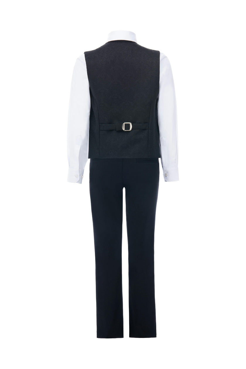 Black Zenon Vest Outfit Set