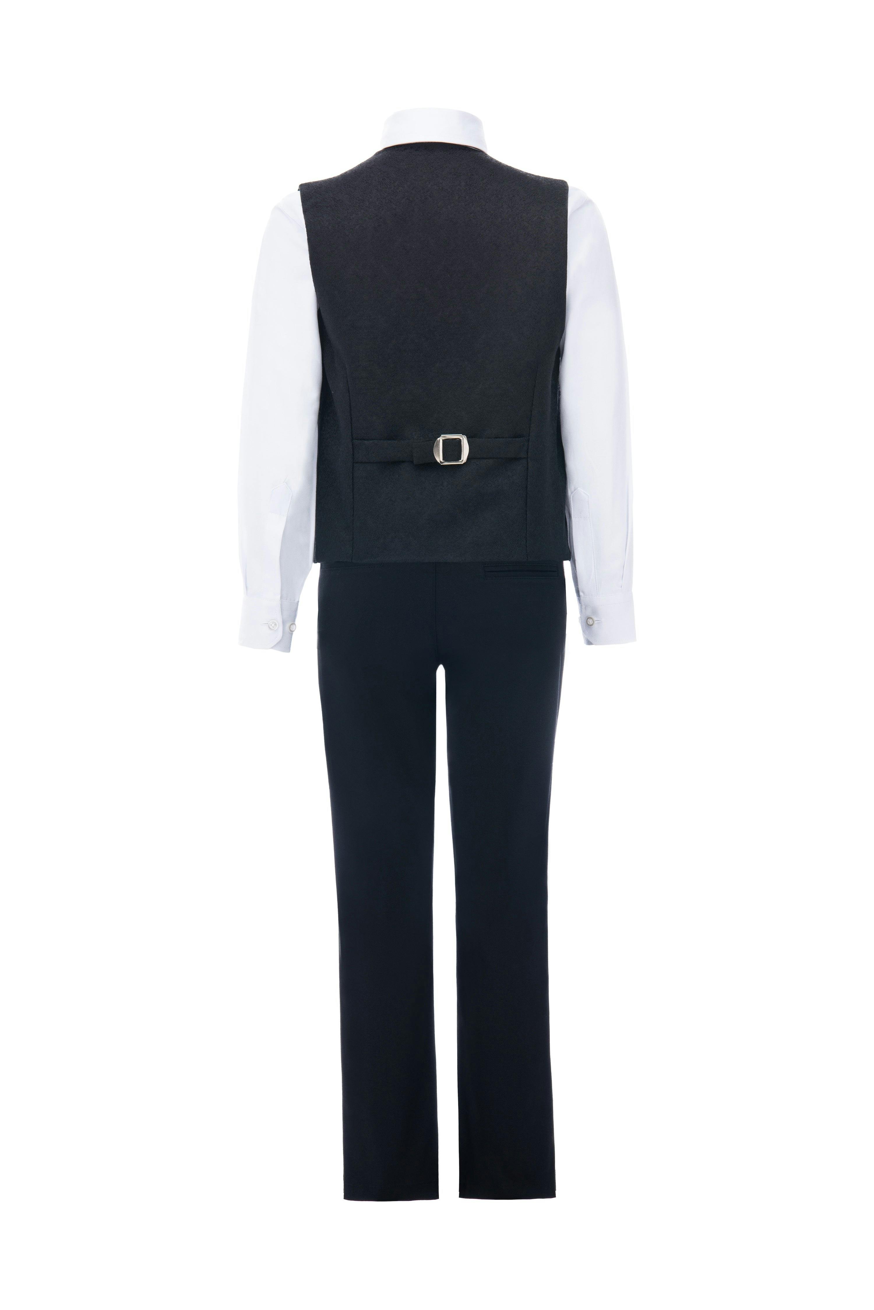Black Zenon Vest Outfit Set