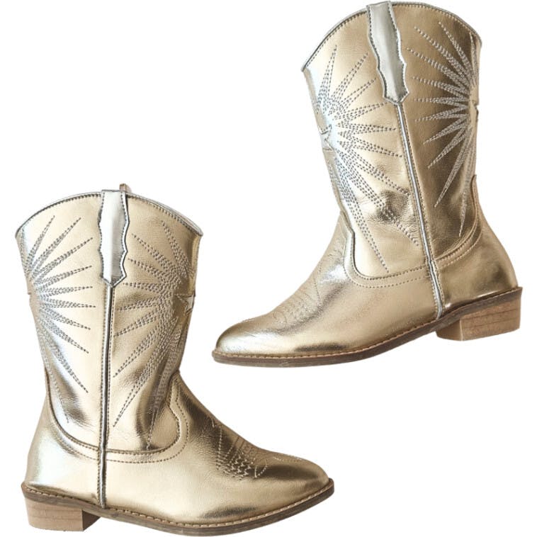 Cowgirl Goldie Boots, Gold