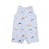 Baseballs Playing Baseball - Sleeveless Shortie Romper