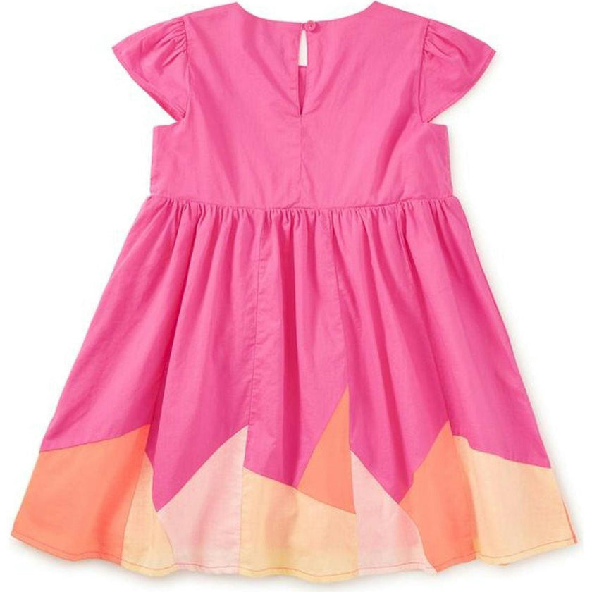 Cap Sleeve Jogakbo Dress, Pink