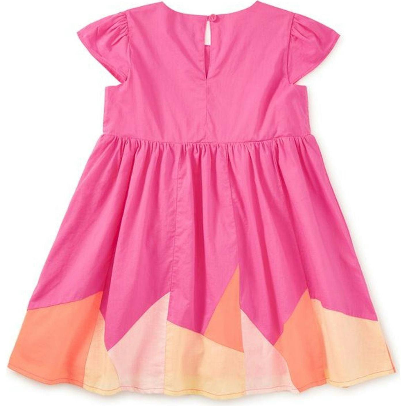Cap Sleeve Jogakbo Dress, Pink