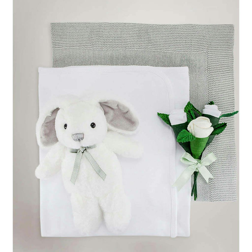 Personalized Little Grey Bunny's Blanket Cake