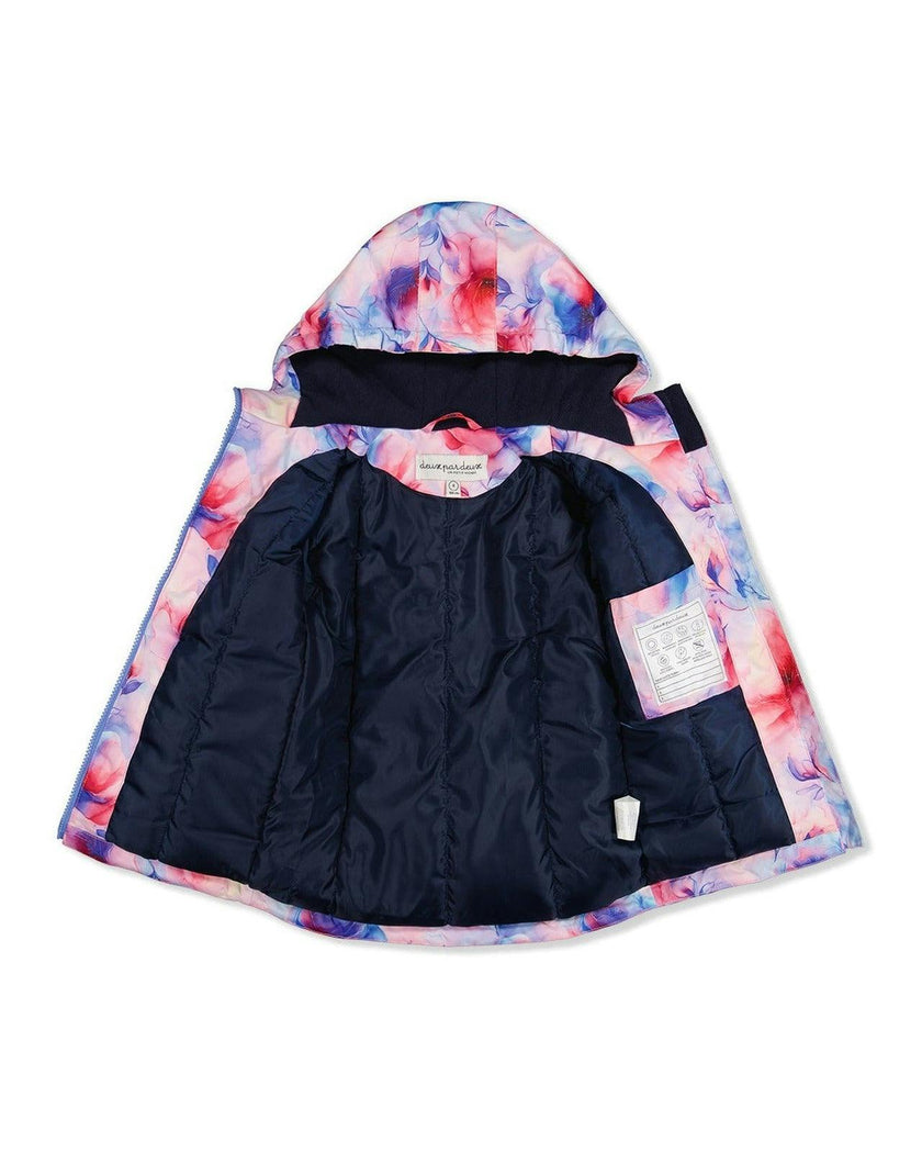 Light Weight Two Piece Chill Snowsuit Mauve Printed Flowers