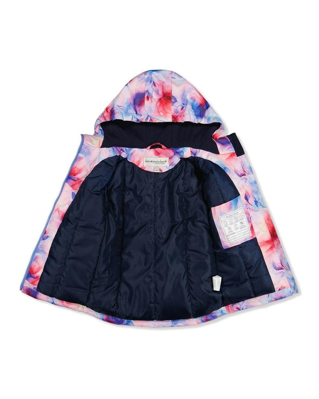Light Weight Two Piece Chill Snowsuit Mauve Printed Flowers