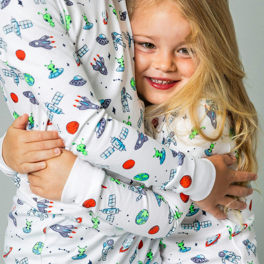 The Organic Long Sleeve Pajama Set [Aliens and Astronauts]
