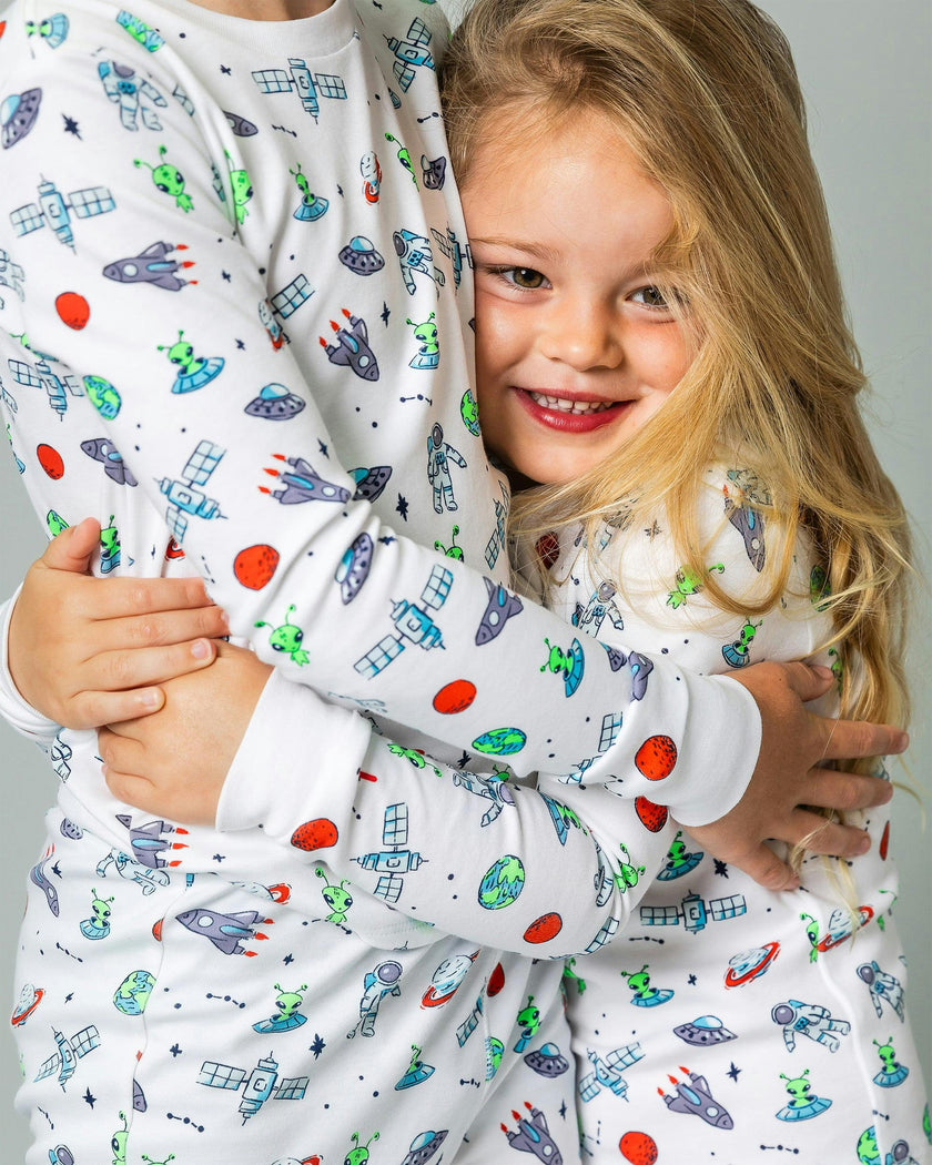 The Organic Long Sleeve Pajama Set [Aliens and Astronauts]