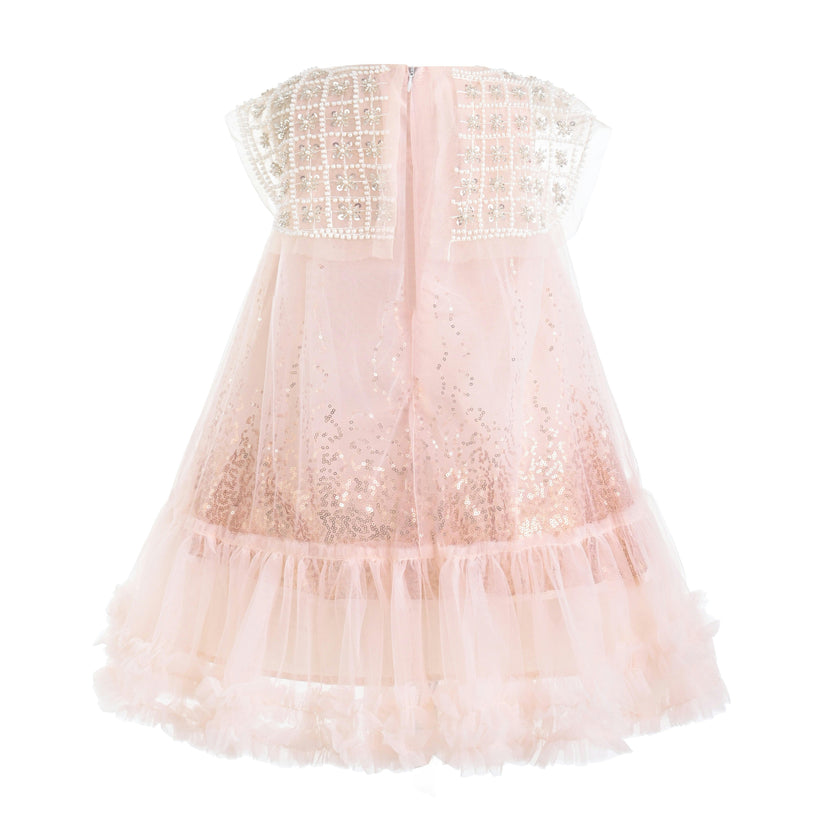 Pink Renoria Lace Sparkle Dress