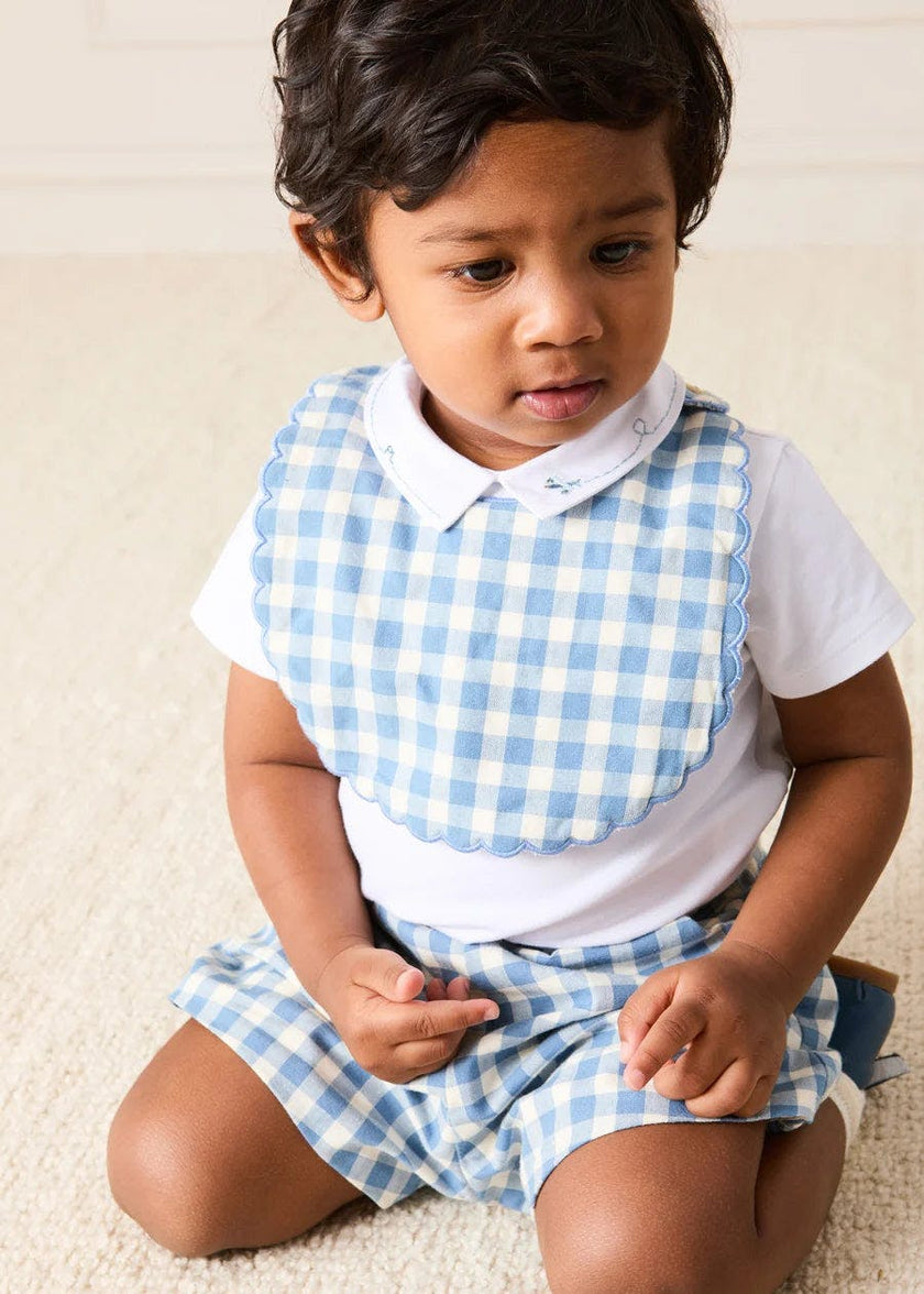 Plane Embroidery Short Sleeve Bodysuit in White (3mths-3yrs)