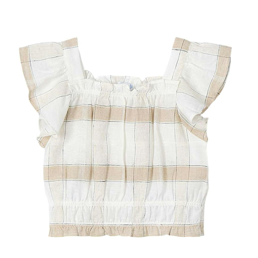 Striped Loose Ruffle Shirt