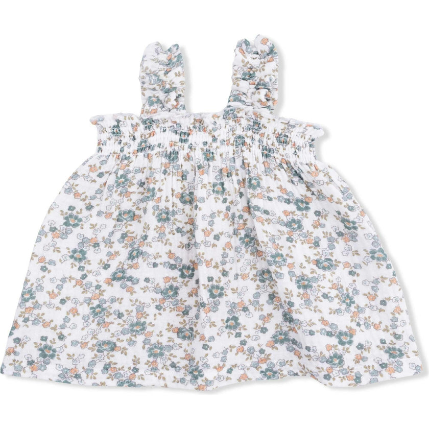 Camille Floral - Ruffly Strap Top and Bloomer