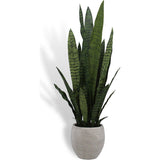 Artificial Snake Plant with Artisan Planter