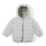 Blue Down Quilted Hooded Puffer Jacket