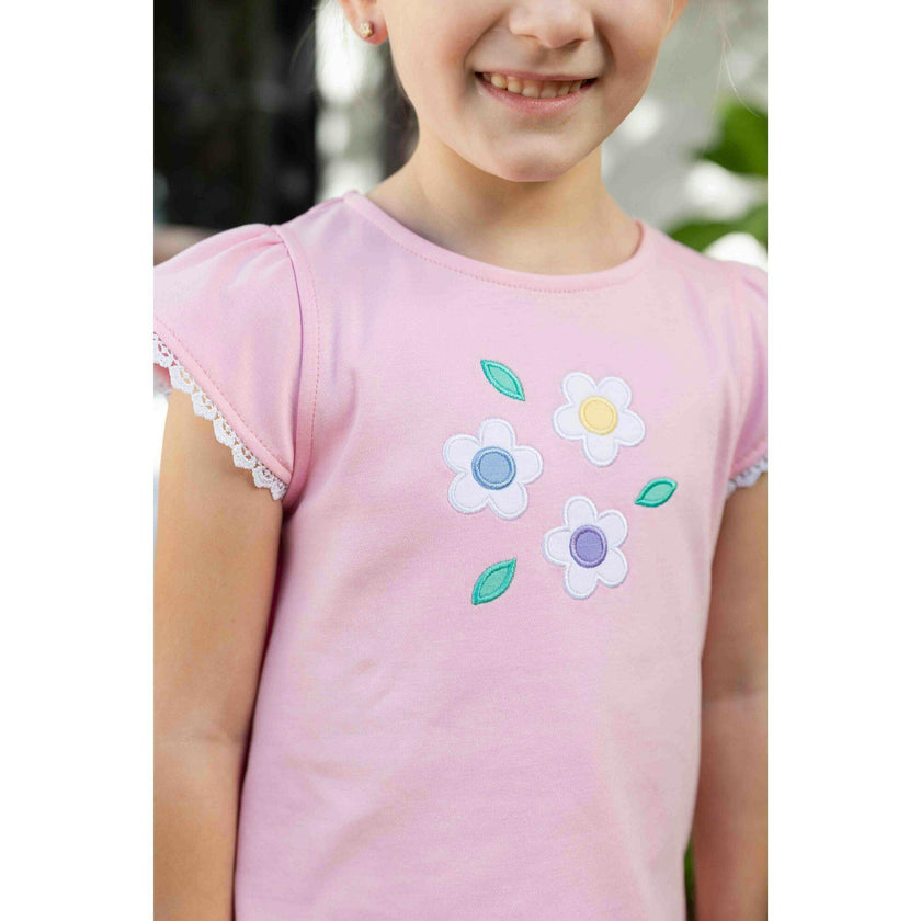 Knit Top With Flowers