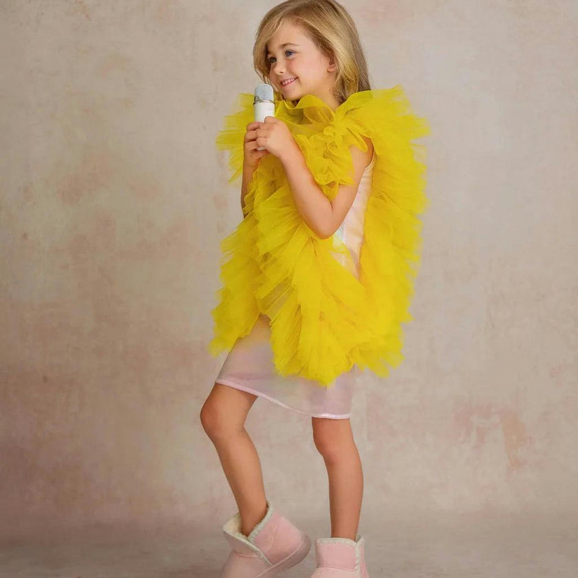 Radiant Yellow Fairy Wings Dress