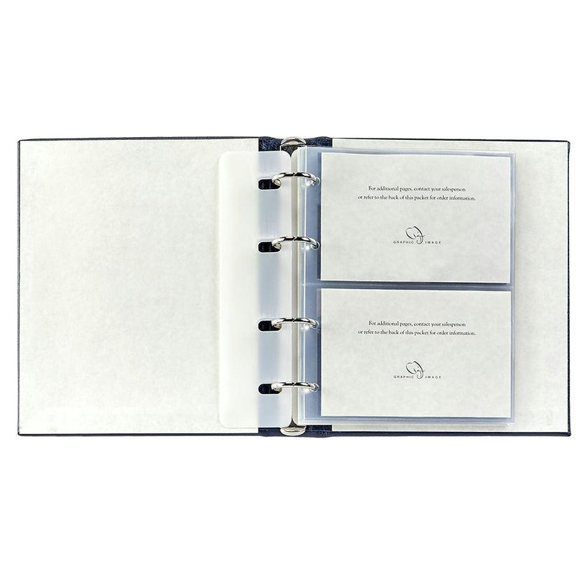 Medium Clear Pocket Pebble Grain Leather Photo Album
