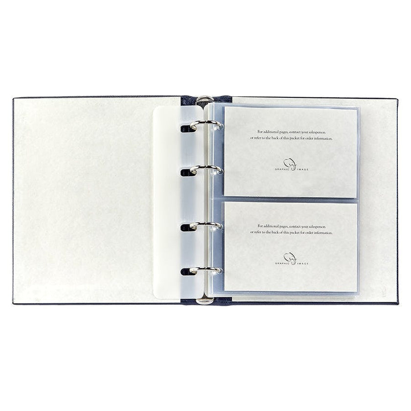 Medium Clear Pocket Pebble Grain Leather Photo Album