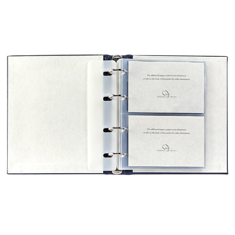 Medium Clear Pocket Pebble Grain Leather Photo Album