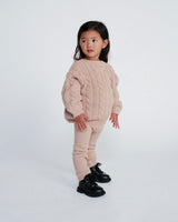 Boxy Cable Sweater - Fuzzy