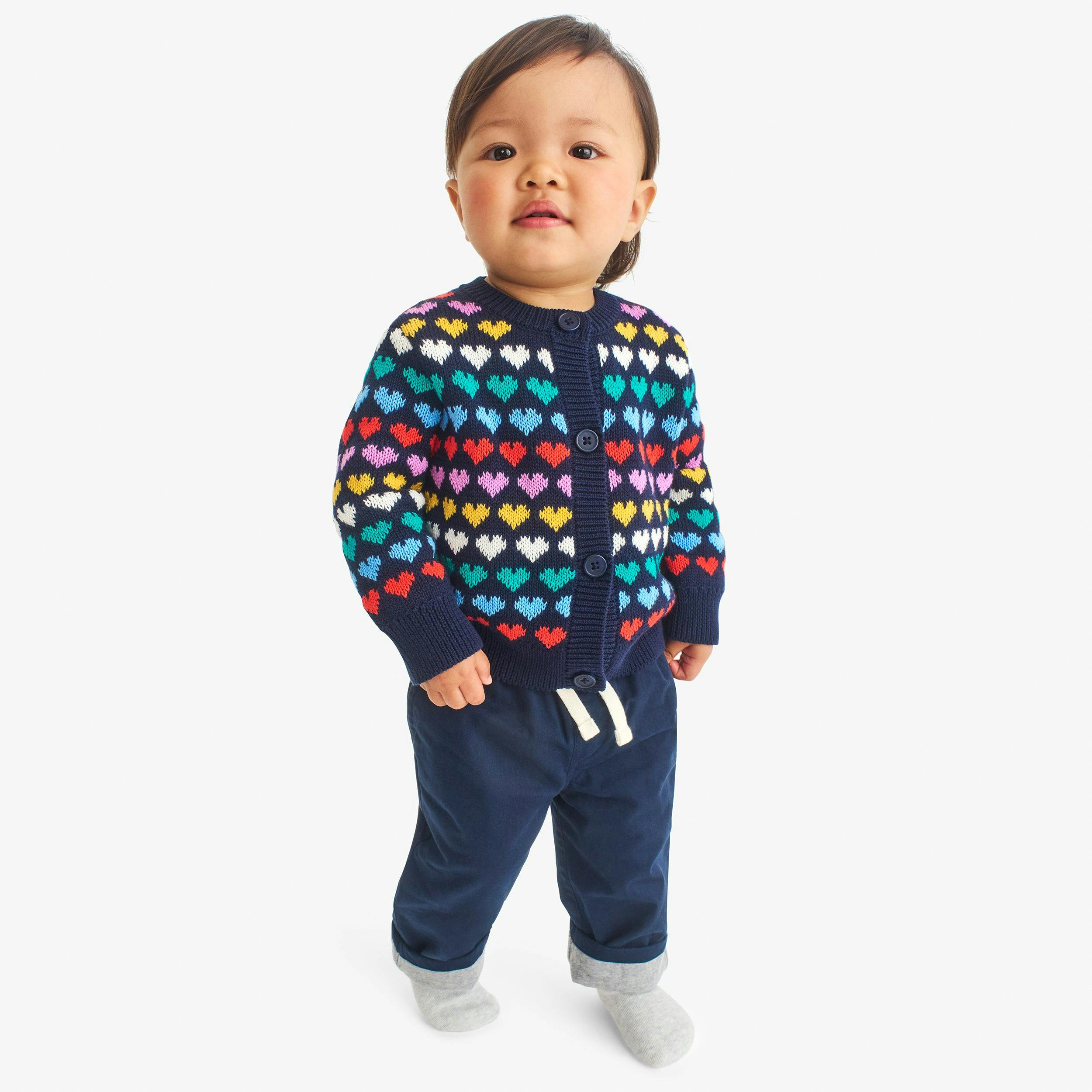 Baby lined stretch chino drawstring pant