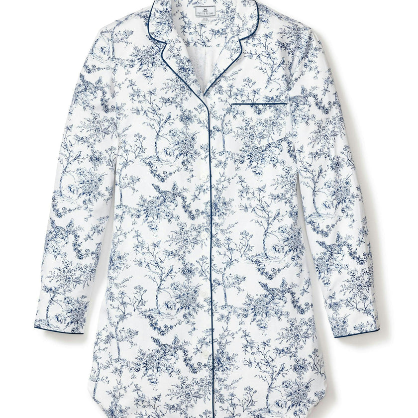 Women's Twill Nightshirt in Timeless Toile