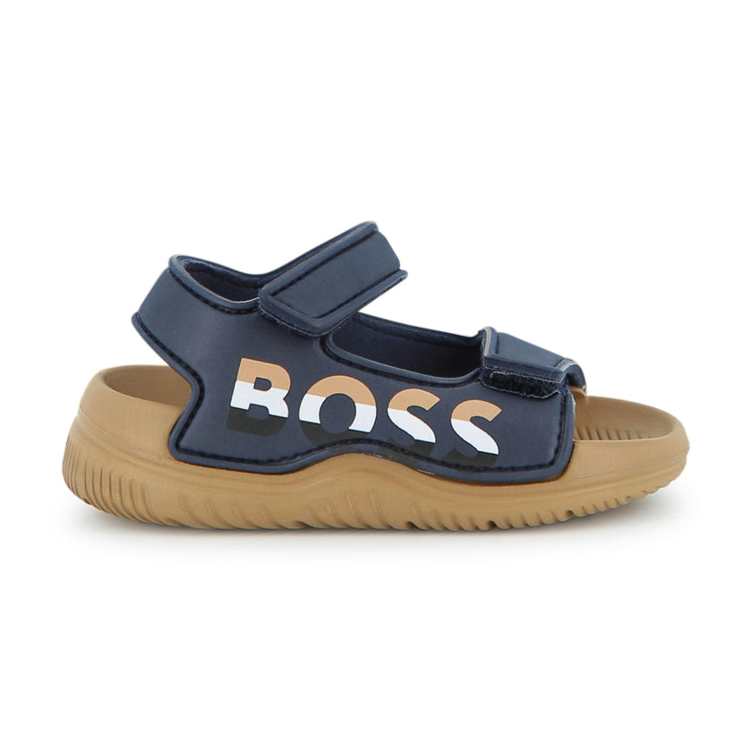 Navy BOSS Velcro Sandals