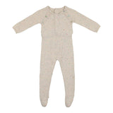 Heather Flecked Long Sleeve Footie