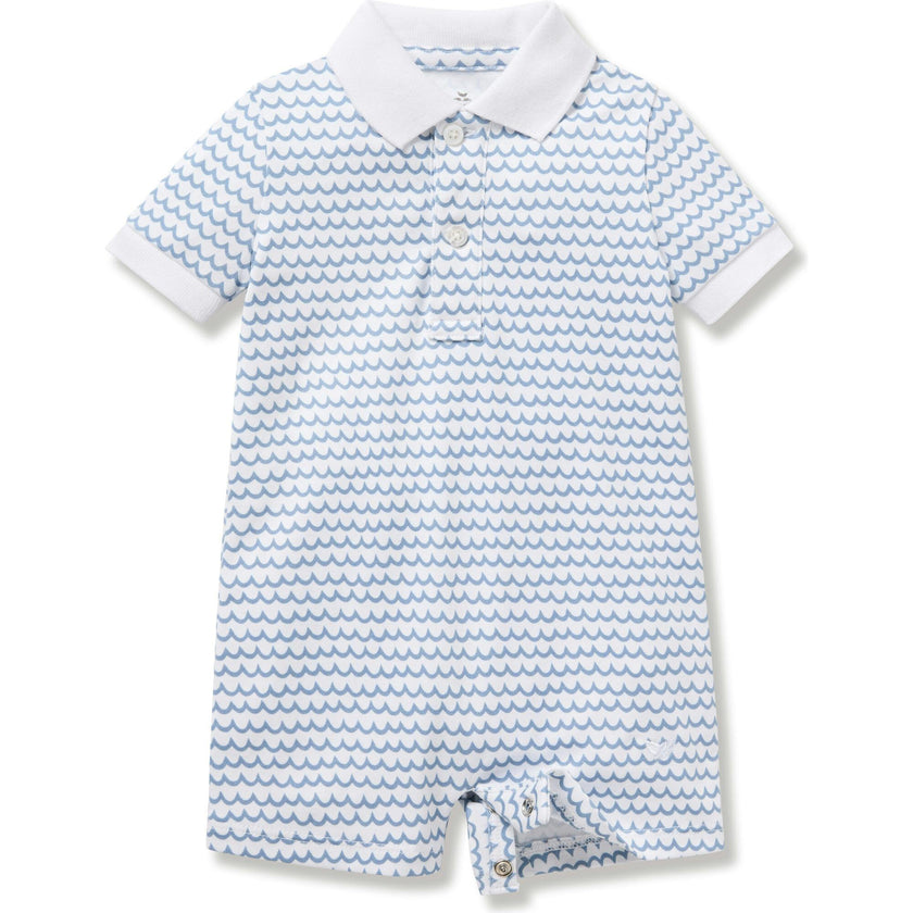 Baby's Pima Louis Play Romper in La Mer