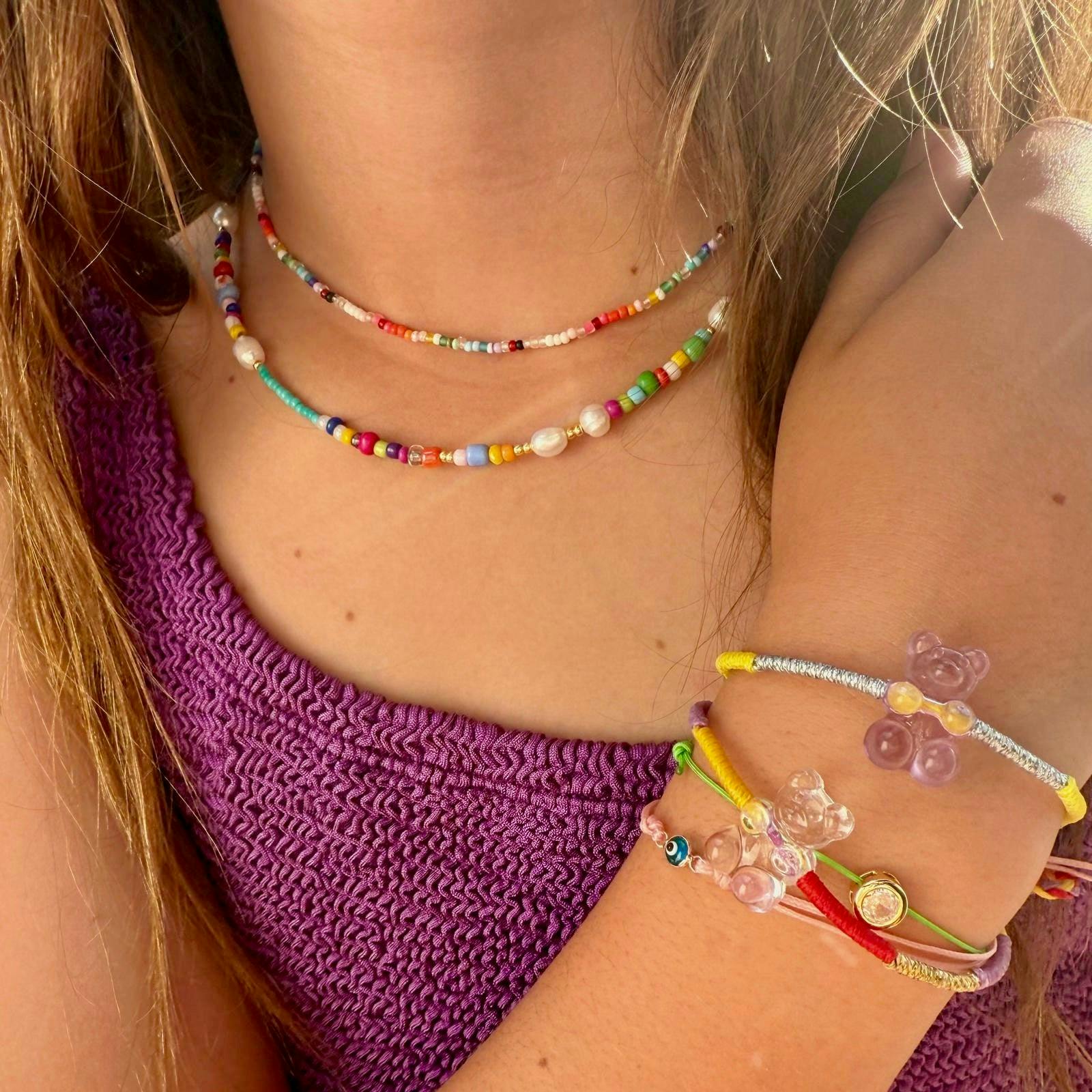 Kids Grape Gummy Bear Bracelet