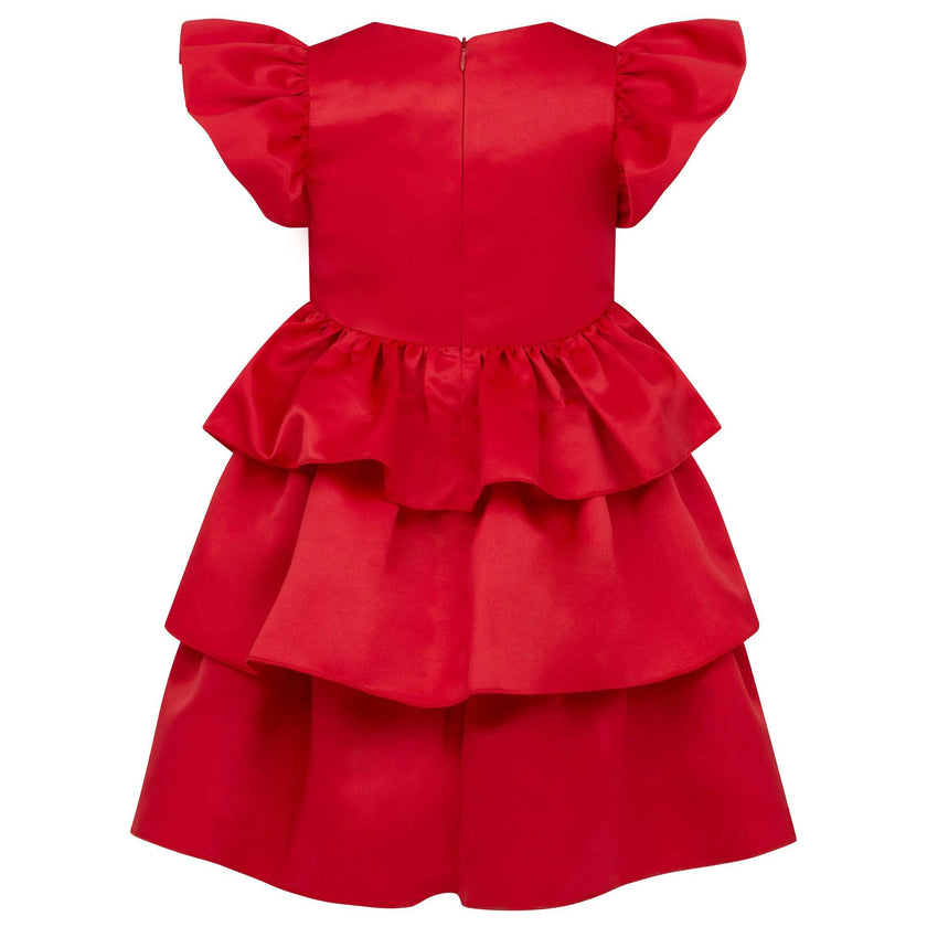 Scarlett Satin Frill Party Dress