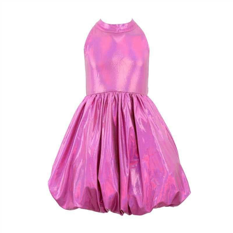 Metallic Bow Bubble Dress