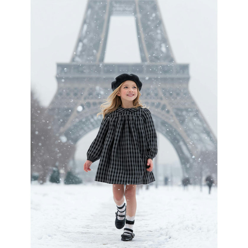 Plaid Collar Dress