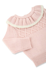 Ruffle Collar Sweater Skort Set (2T-4T)