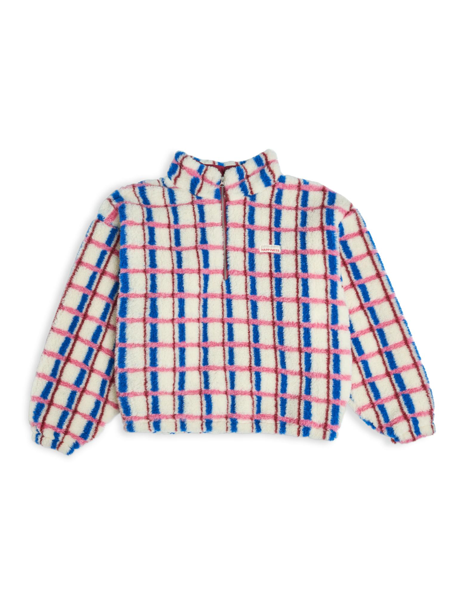 adult merino wool kangaroo jacket - pink & cobalt