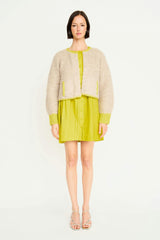 Fargo Knit Jacket in Sand/Lemongrass