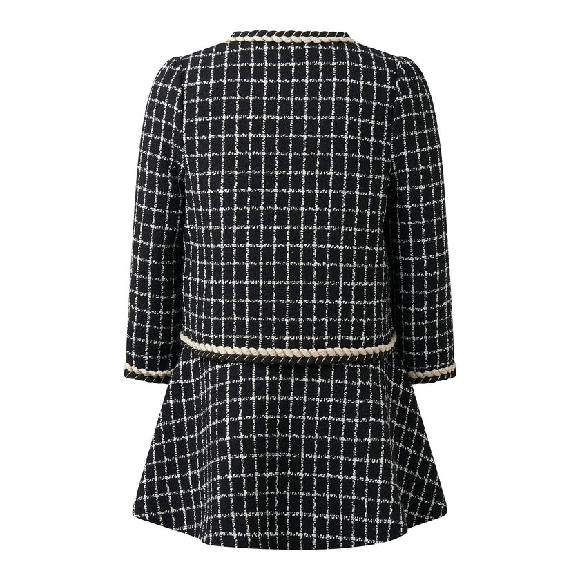 Check Tweed Jacket & Skirt Set