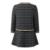 Check Tweed Jacket & Skirt Set