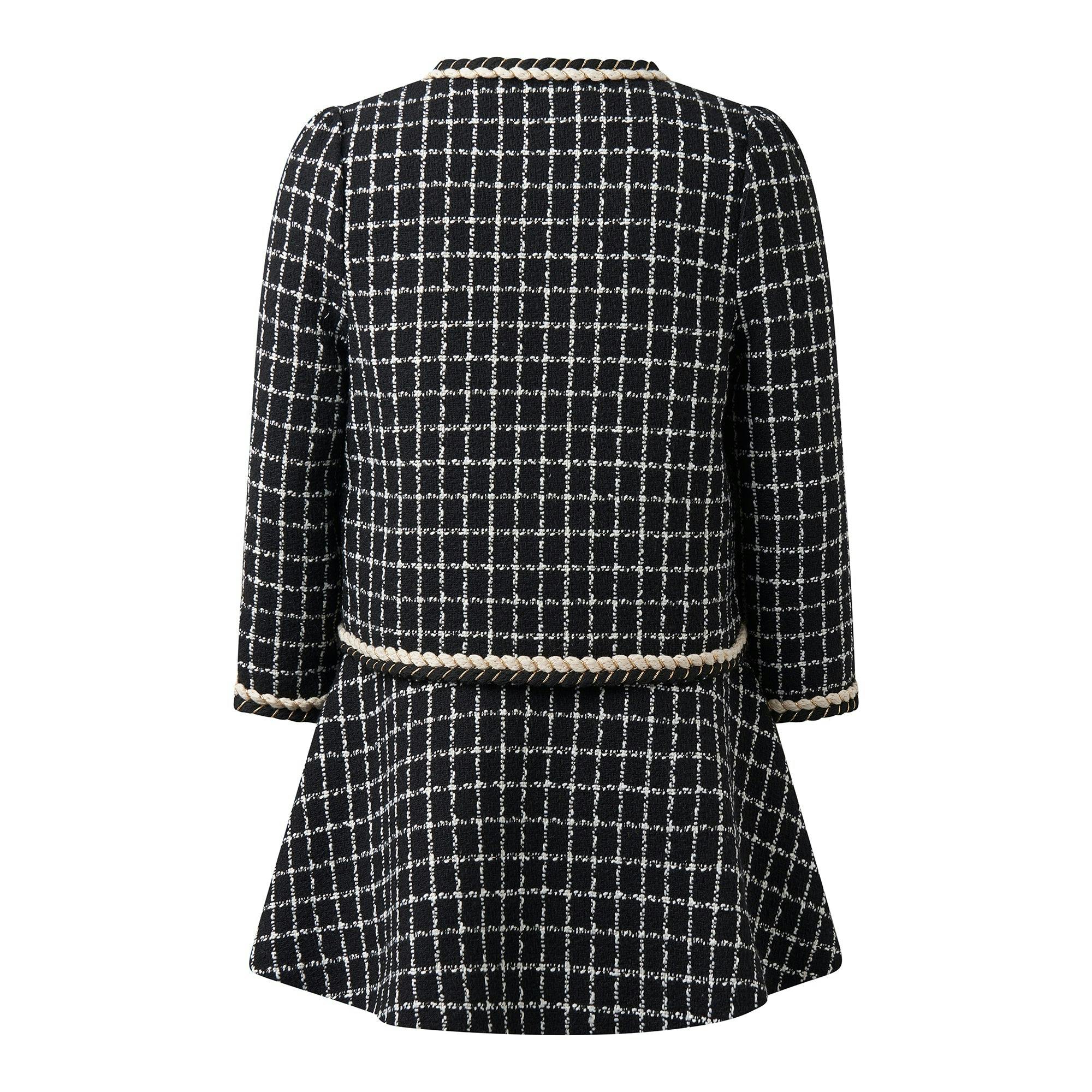 Check Tweed Jacket & Skirt Set