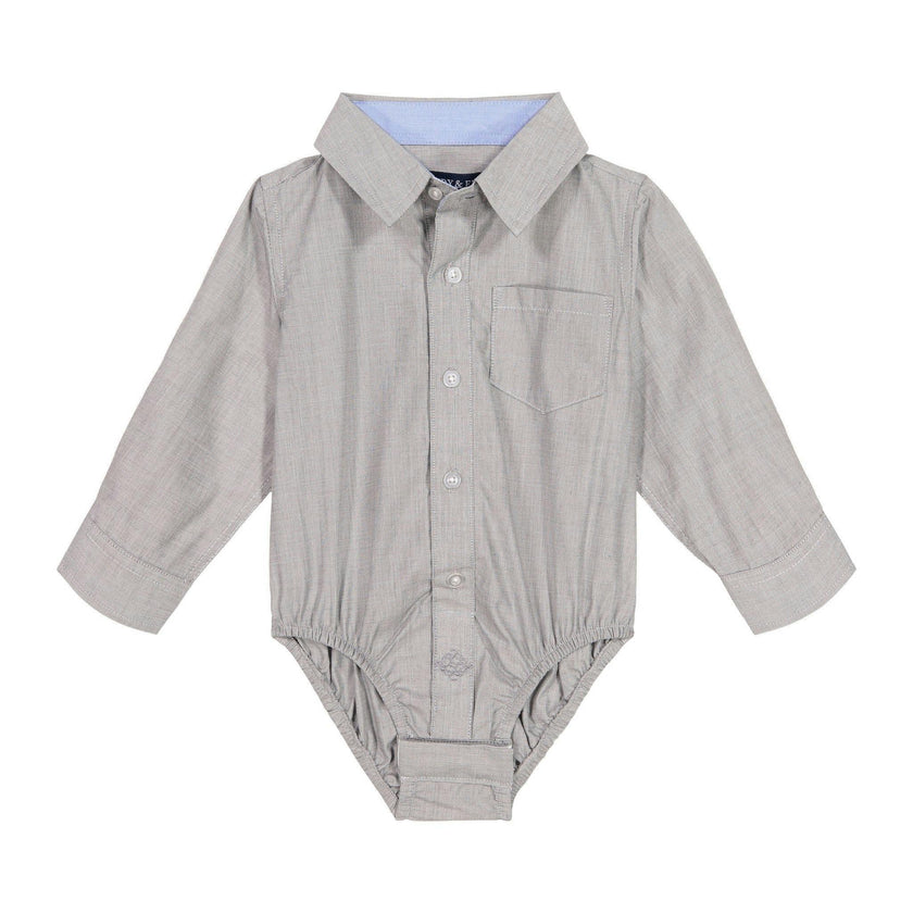 Infant Boy Chambray Button-down Shirtzie