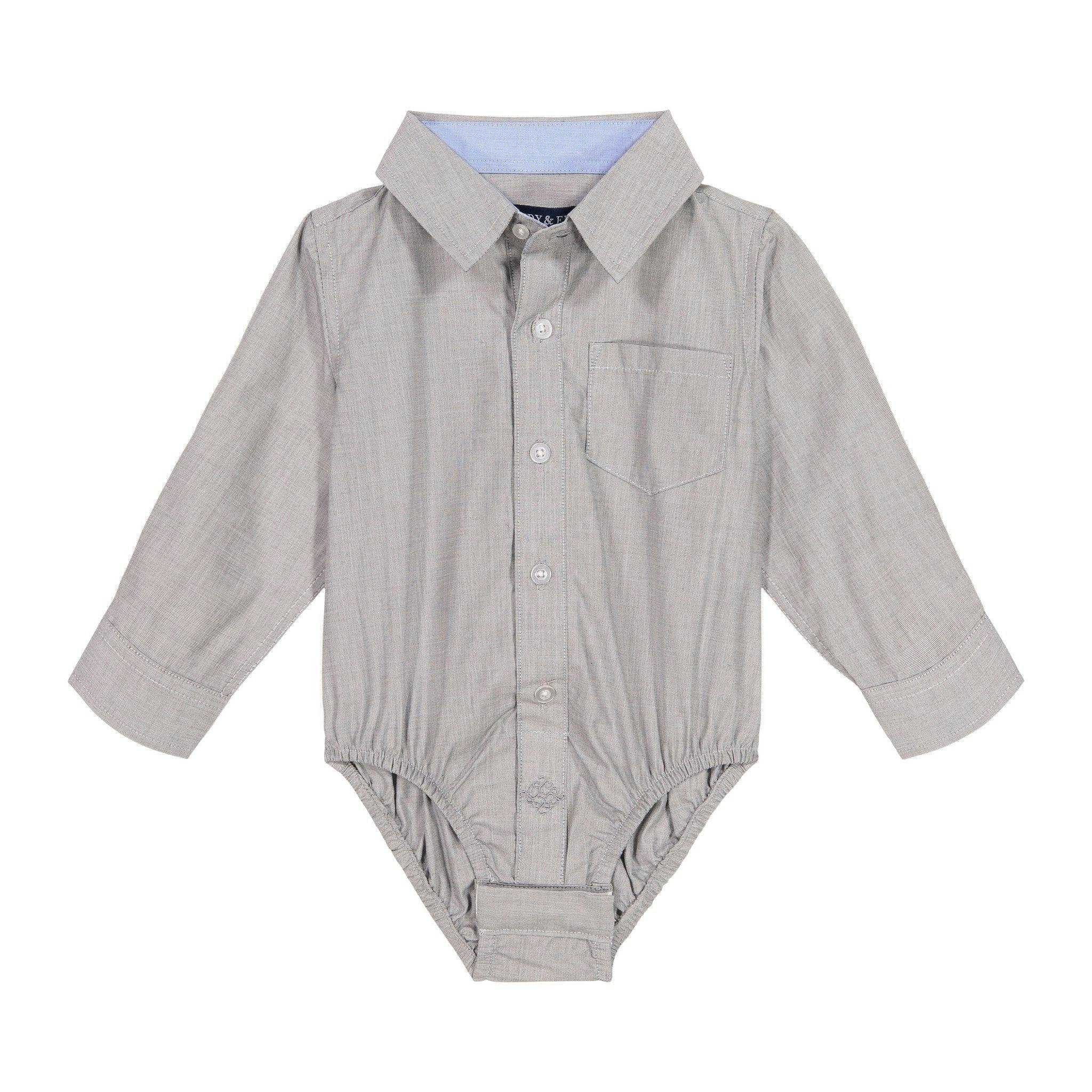 Infant Boy Chambray Button-down Shirtzie
