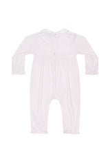 Pink Pumpkin Patch Embroidered Playsuit