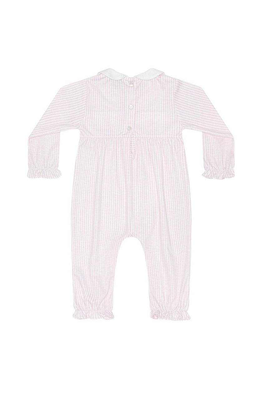 Pink Pumpkin Patch Embroidered Playsuit