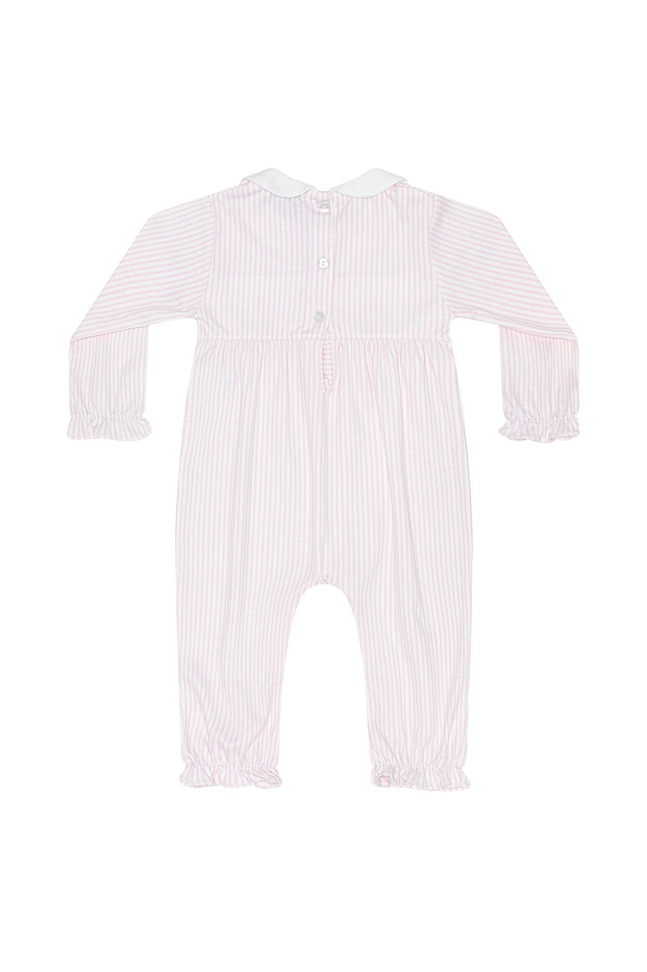 Pink Pumpkin Patch Embroidered Playsuit