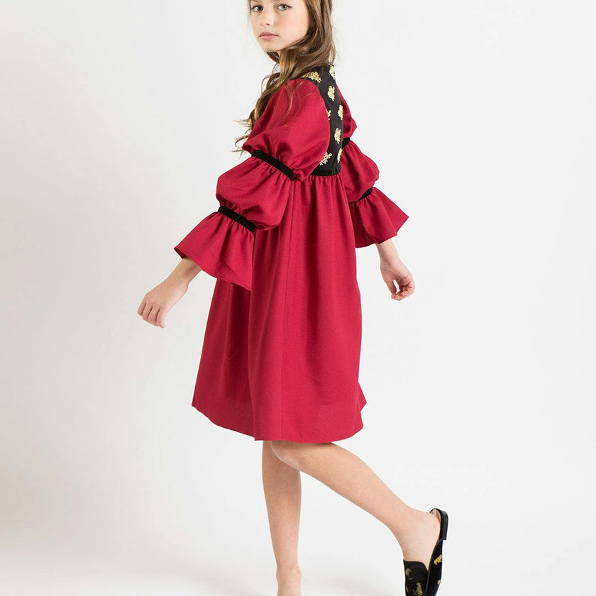 Bella dress (pink without golden embroidery blooms)