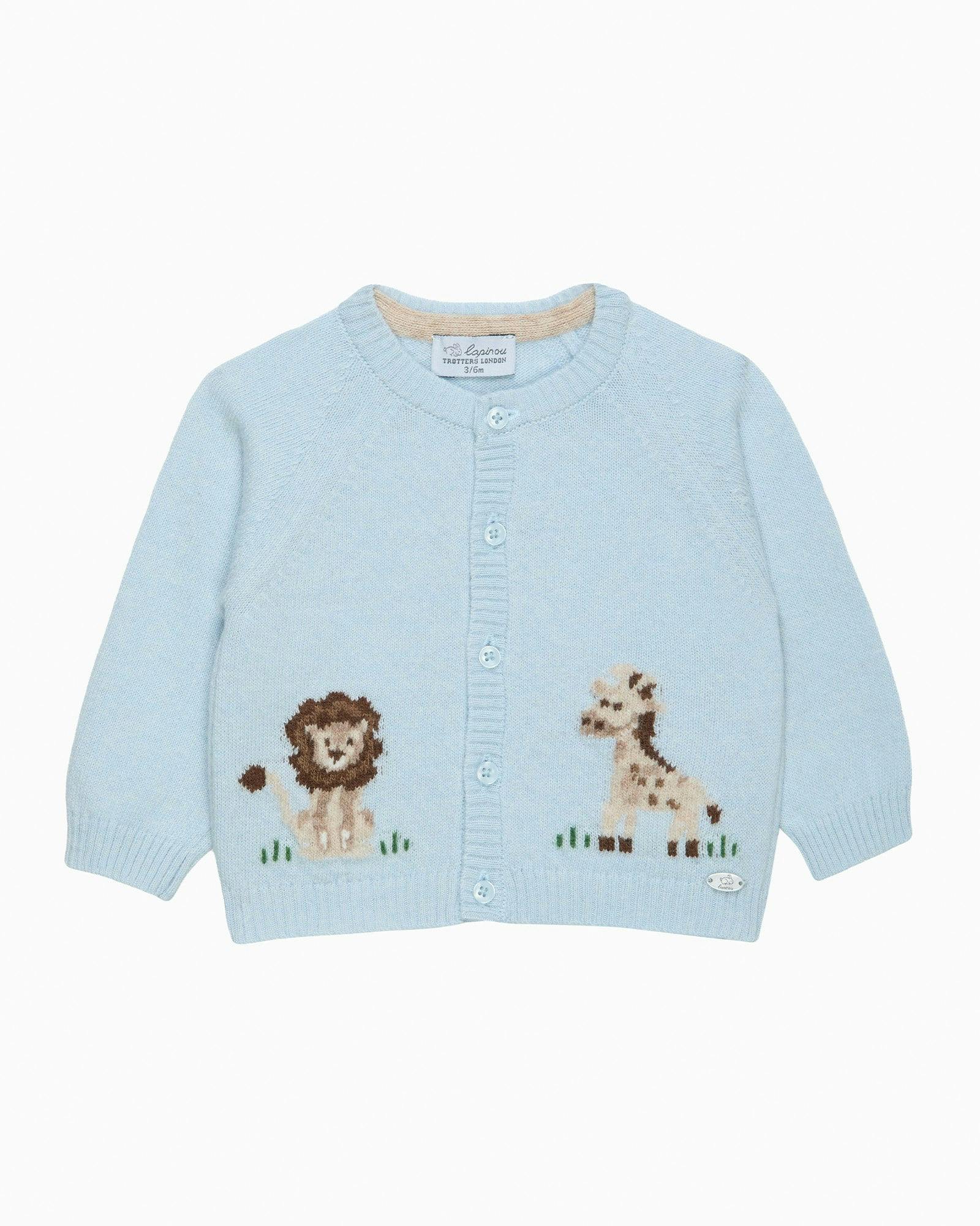 Baby Augustus Lion & Giraffe Cardigan