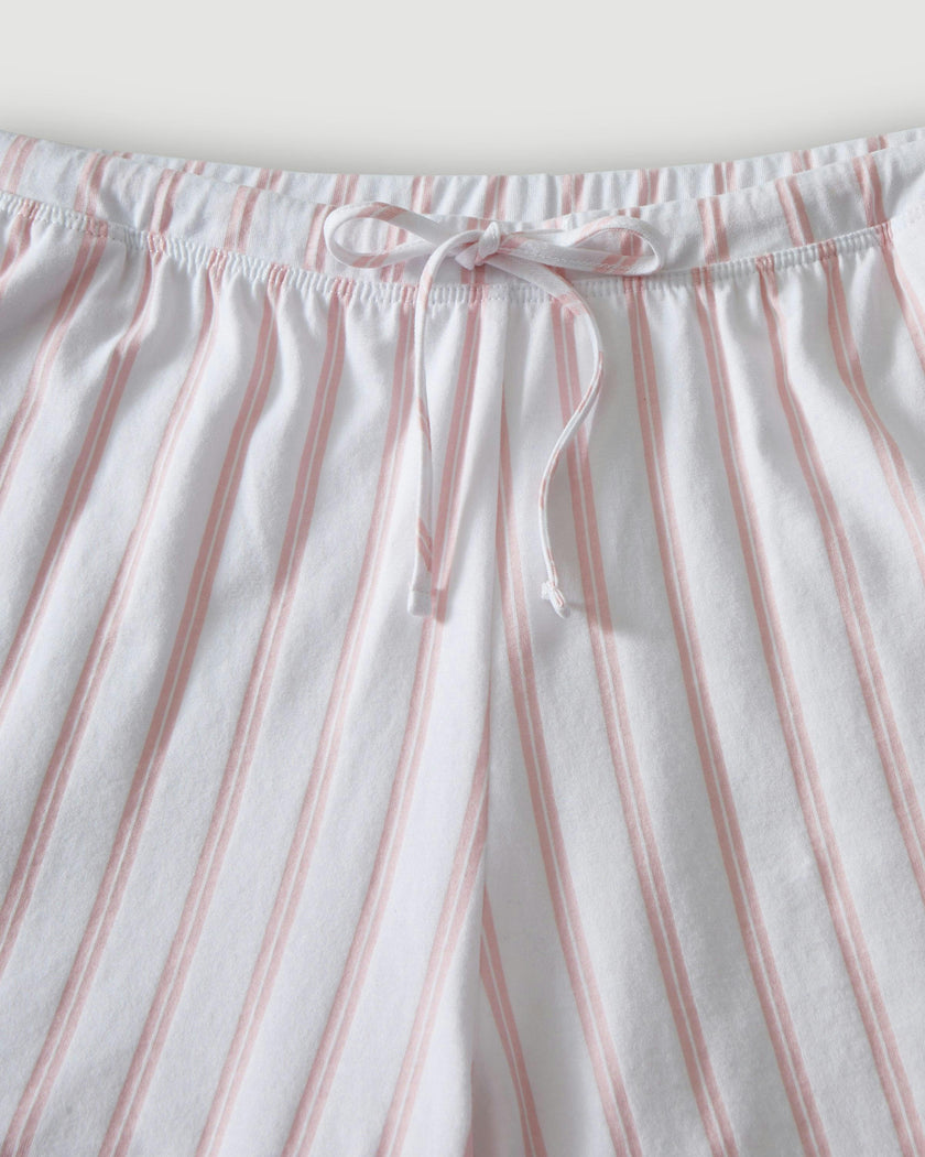 The Olivia Pima Short Set in Pink Stripe